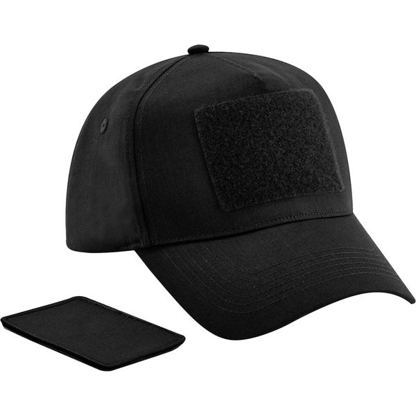 Beechfield - Cappello Da Baseball Con Patch Rimovibile PC4941 (Taglia Unica) (Nero)-image
