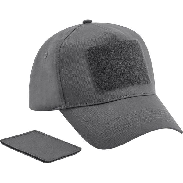 Beechfield - Cappello Da Baseball Con Patch Rimovibile PC4941 (Taglia Unica) (Grigio Grafite)-image