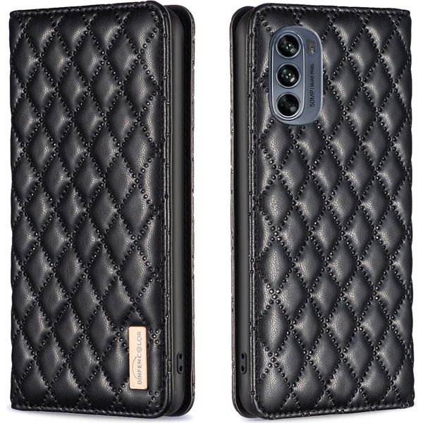 Custodia Moto G62 5G, Elegante Custodia In Pelle Flip Portacarte Con Supporto Per Motorola Moto G62 5G Nero-image