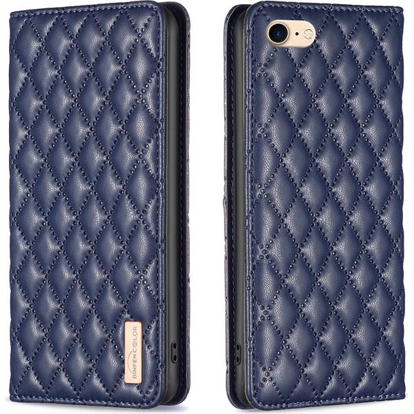 Custodia Per Iphone Se 2022, Elegante Custodia Flip In Pelle Portacarte Con Supporto Per Iphone Se 2020/2022 / Iphone 7/8 Blu-image