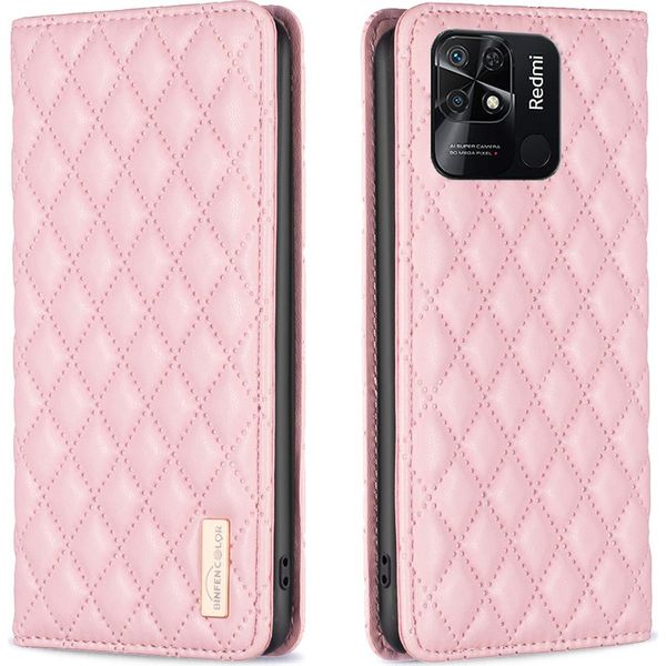 Custodia Redmi 10C, Elegante Custodia In Pelle Flip Con Slot Per Schede E Supporto Per Xiaomi Redmi 10C Rosa-image