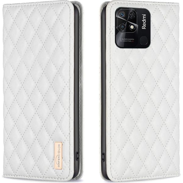 Custodia Redmi 10C, Elegante Custodia In Pelle Flip Con Slot Per Schede E Supporto Per Xiaomi Redmi 10C Bianco-image