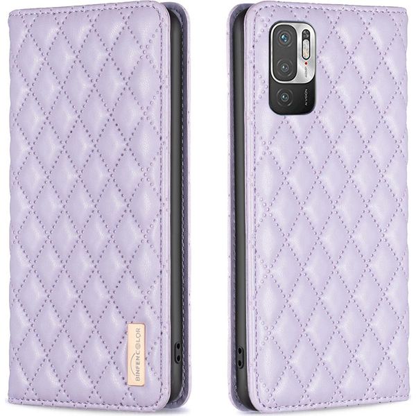 Xiaomi Poco M3 Pro Case, Elegante Custodia In Pelle Flip Con Tasche Per Carte E Stand Per Xiaomi Poco M3 Pro / Redmi Note 10 5G Viola-image