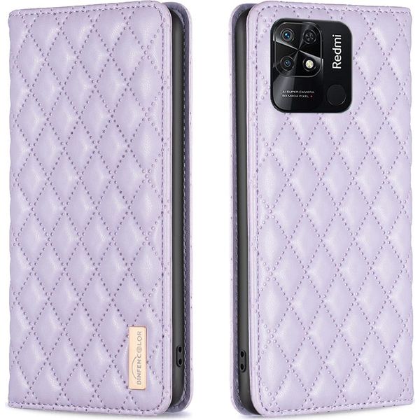Custodia Redmi 10C, Elegante Custodia In Pelle Flip Con Slot Per Schede E Supporto Per Xiaomi Redmi 10C Viola-image
