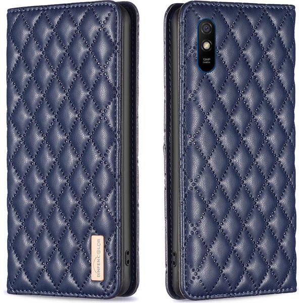 Custodia Redmi 9A, Elegante Custodia In Pelle Flip Con Slot Per Schede E Supporto Per Xiaomi Redmi 9A Blu-image