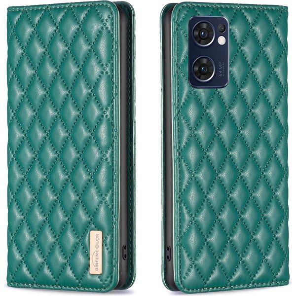 Oppo Reno7 5G / Find X5 Lite Case, Elegante Custodia In Pelle Flip Con Tasche Per Carte E Stand Per Oppo Reno7 5G / Find X5 Lite Verde-image