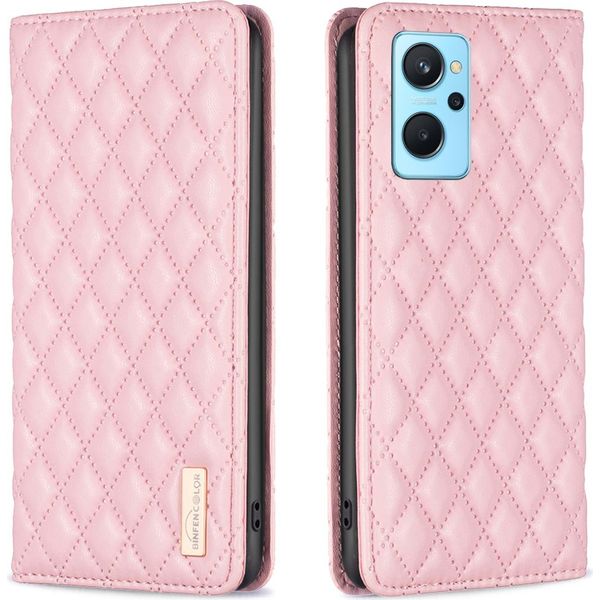Oppo A76 4G Case, Elegante Bookstyle Flip Custodia In Pelle Con Supporto Per Oppo A76 4G A36 4G Realme 9I K10 4G A96 4G Rosa-image