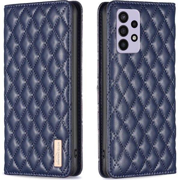 Custodia Galaxy A72, Elegante Custodia In Pelle Flip Con Slot Per Schede E Supporto Per Samsung Galaxy A72 5G / A72 4G Blu-image
