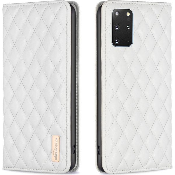 Custodia Galaxy S20 Plus, Elegante Custodia In Pelle Flip Con Slot Per Schede E Supporto Per Samsung Galaxy S20 Plus Bianco-image