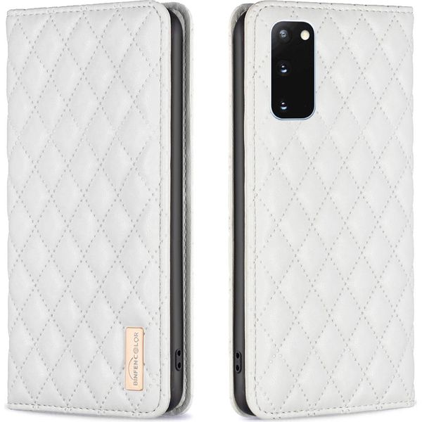 Custodia Galaxy S20, Elegante Custodia In Pelle Flip Con Slot Per Schede E Supporto Per Samsung Galaxy S20 Bianco-image