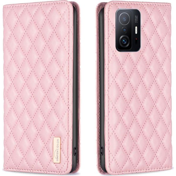 Xiaomi 11T Pro Case, Elegante Custodia In Pelle Flip Con Tasche Per Carte E Stand Per Xiaomi 11T / 11T Pro Rosa-image