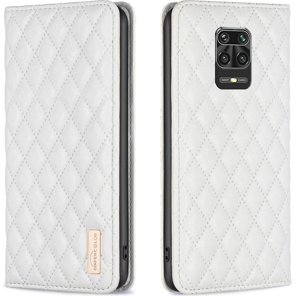 Redmi Note 9 Pro Case, Elegante Bookstyle Flip Pelle Card Holder Case Con Stand Per Xiaomi Redmi Note 9 Pro Max /Note 9 Pro /Note 9S Bianco-image