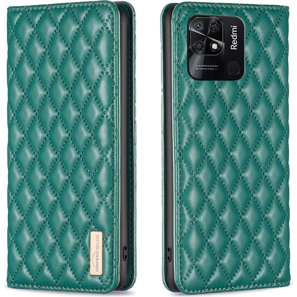 Custodia Redmi 10C, Elegante Custodia In Pelle Flip Portacarte Con Supporto Per Xiaomi Redmi 10C Verde-image
