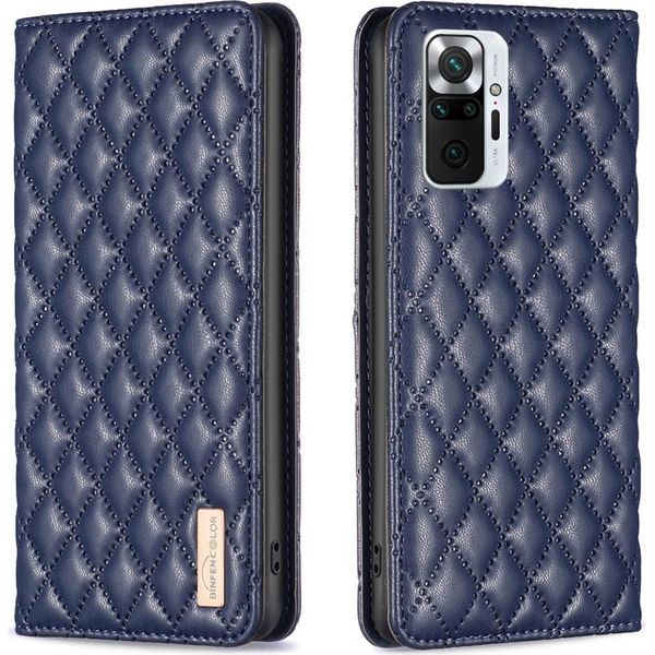 Custodia Redmi Note 10 Pro, Elegante Custodia In Pelle Flip Con Slot Per Schede E Supporto Per Xiaomi Redmi Note 10 Pro / 10 Pro Max Blu-image
