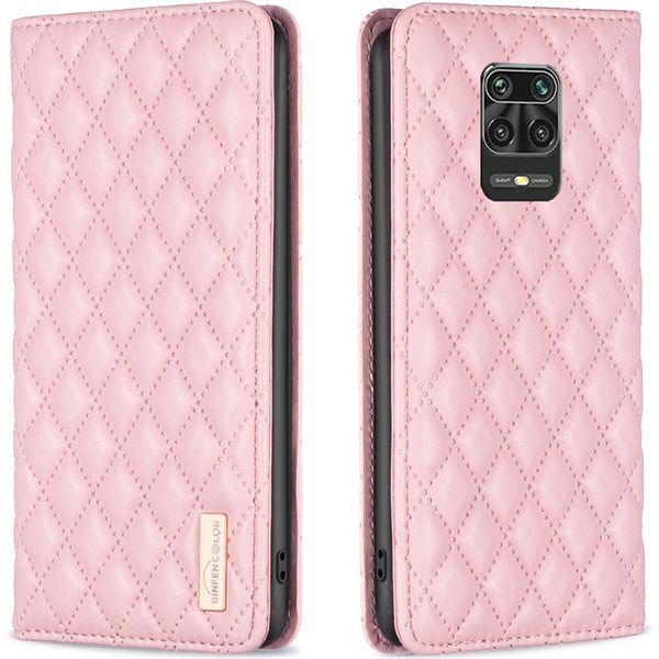 Redmi Note 9 Pro Case, Elegante Bookstyle Flip Custodia In Pelle Con Supporto Per Xiaomi Redmi Note 9 Pro Max /Note 9 Pro /Note 9S Rosa-image