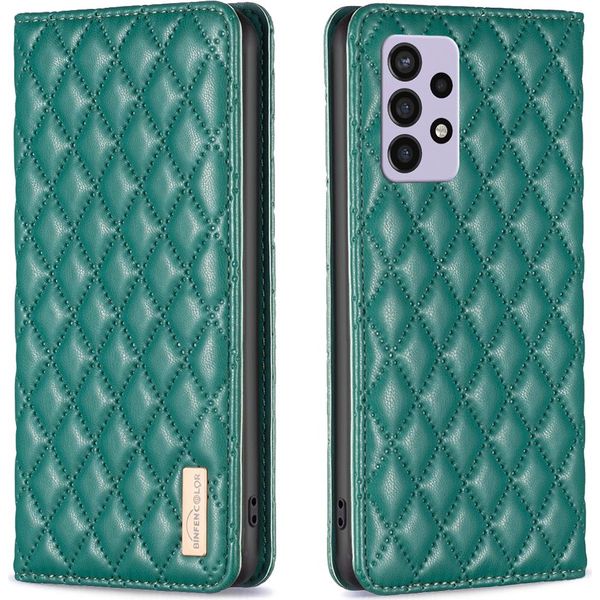 Custodia Galaxy A72, Elegante Custodia In Pelle Flip Con Slot Per Schede E Supporto Per Samsung Galaxy A72 5G / A72 4G Verde-image