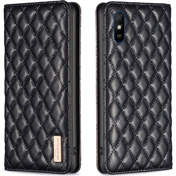 Custodia Redmi 9A, Elegante Custodia In Pelle Flip Con Slot Per Schede E Supporto Per Xiaomi Redmi 9A Nero-image