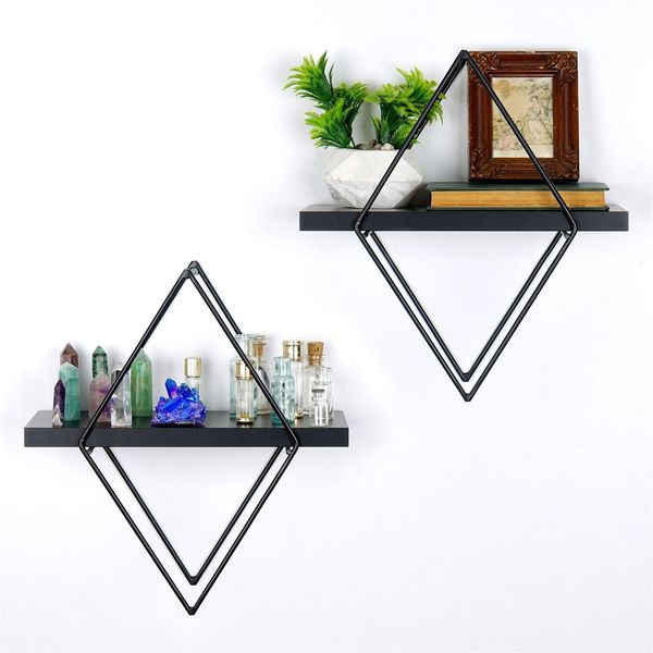 Skye Decor, Wr058, Mensola Decorativa Da Parete In Metallo, Nero, 100 % Metallo, 40 X 31 X 15 Cm-image