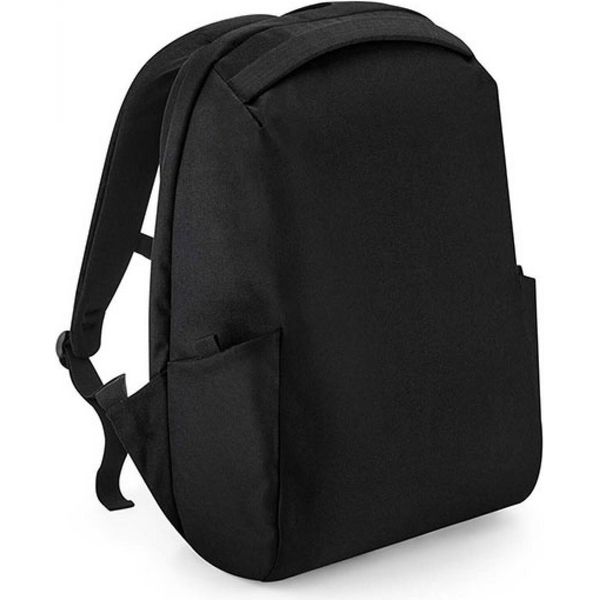 Quadra QD924 | Project Recycled Security Backpack Lite- Zaino - 30X45X17 - Colore: Nero - Dimensioni: 30 X 45 X 17 Cm-image