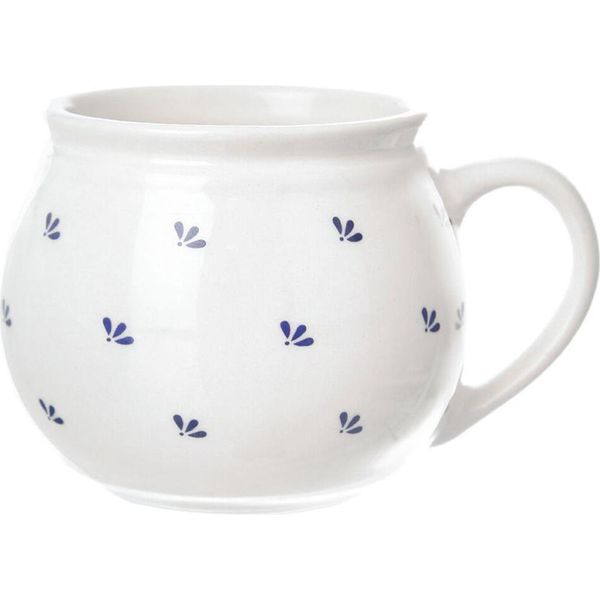 Orion Tazza In Ceramica Tazza Da Tè Tazza Da Caffè Con Manico In Ceramica Bianca Modrobila 190 Ml-image