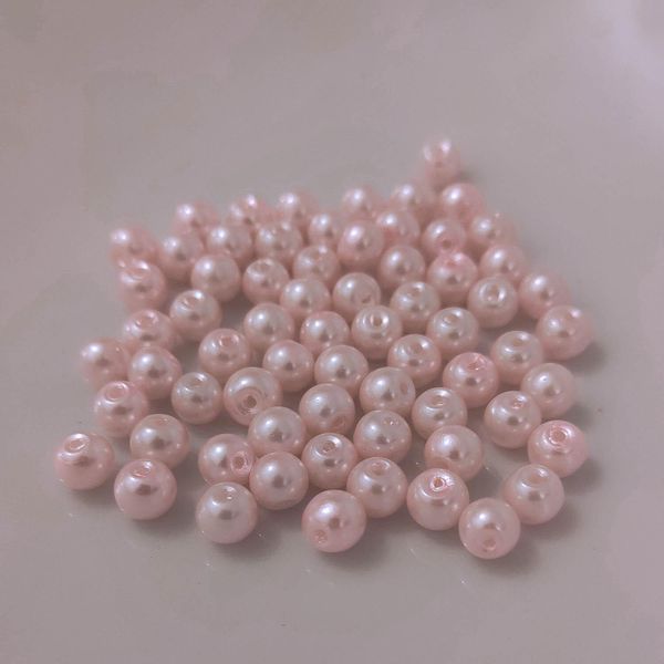 Perline Di Vetro - Tipo "Rotondo"" - 20G - 4 Mm - Rosa/Pearlmut"-image