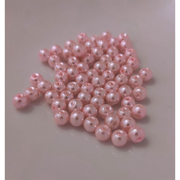 Perle Di Vetro - Tipo "Rotondo"" - 20 G - 8 Mm - Rosa Chiaro"-image