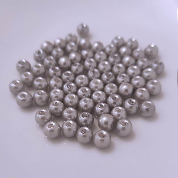 Perle Di Vetro - Tipo "Rotondo"" - 12 G - 2 Mm - Argento"-image