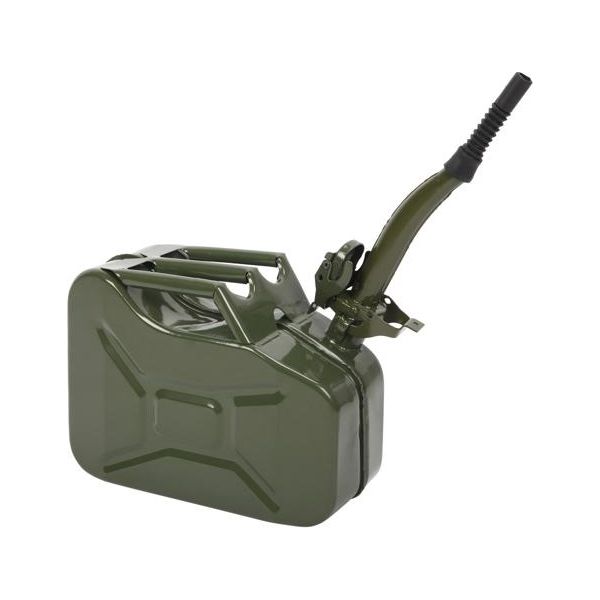 Tanica Metallica Di Ricambio Fch 10L, Serbatoio Di Benzina, Serbatoio Di Riserva Per Benzina E Diesel, Verde Militare-image