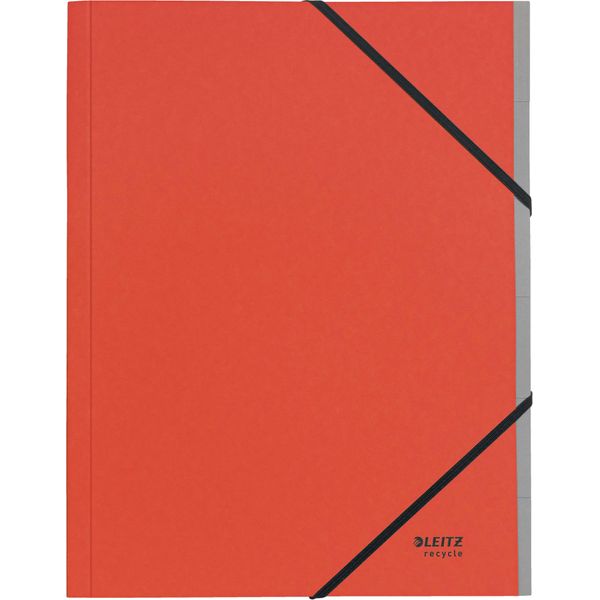 Leitz 3914-00-25 3914 Cartella Organizer Recycle - A4, 6 Scomparti, Cartone (Rc), Neutrale Dal Punto Di Vista Climatico, Rosso-image