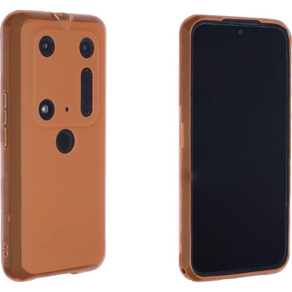 Caseroxx Custodia Protettiva In Tpu Compatibile Con Cat S53, Custodia Per Cellulare In Gomma Arancione-image