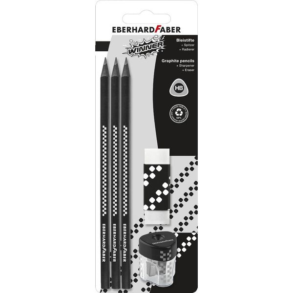 Eberhard Faber 510196 Set Di Matite Eberhard Faber Winner, Hb, Nero, 5 Pezzi-image