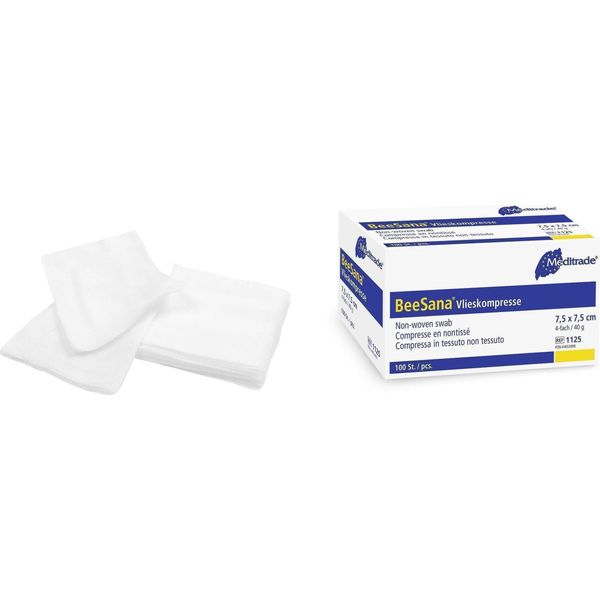 Meditrade® 1792 Meditrade® Vlies-Kompressen Beesana® 1792 Weiß 20,0 X 10,0 Cm, 100 St.-image
