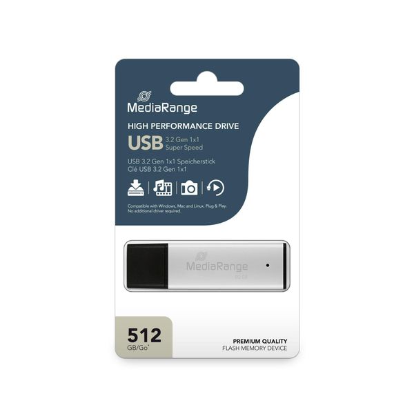 Mediarange MR1904 Chiavetta Di Memoria Usb 3.0 Ad Alte Prestazioni, 512 Gb-image