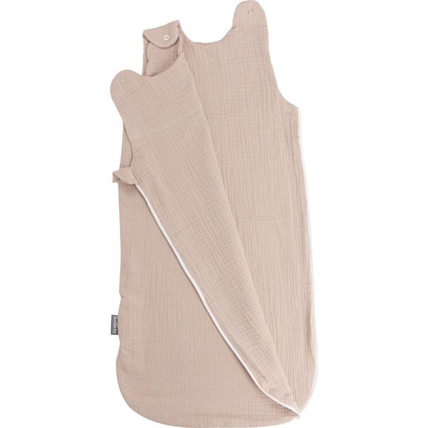 Sacco Nanna Spaec Per Neonati E Bambini - 100% Musselin - Tog 2,5 - ÖKo -Tex - Sacco Nanna Per Tutte Le Stagioni Per Estate E Inverno - Adattabile 60/75 Cm - Mussola Beige-image