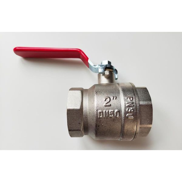 Valvola A Sfera Rubinetto Acqua Ottone 2'' Filettatura Femmina Valvola Di Arresto Valvola Di Arresto Rubinetto Uscita A Sfera-image