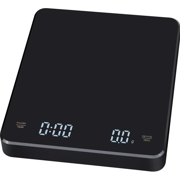 Inf Bilancia Da Caffè Ricaricabile Con Timer 3 Kg / 0,1 G Nero-image