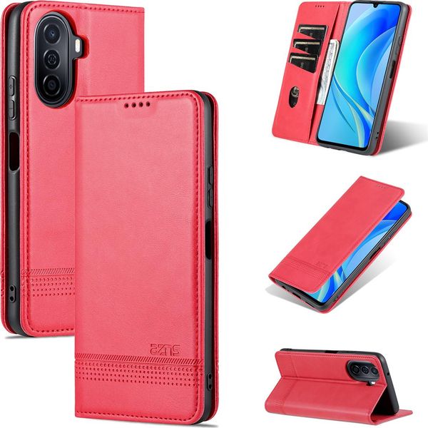 Huawei Nova Y70 Pro Custodia, Portafoglio Con Chiusura Magnetica E Stand, Custodia Flip In Pelle Per Huawei Nova Y70 / Y70 Pro Rosa-image