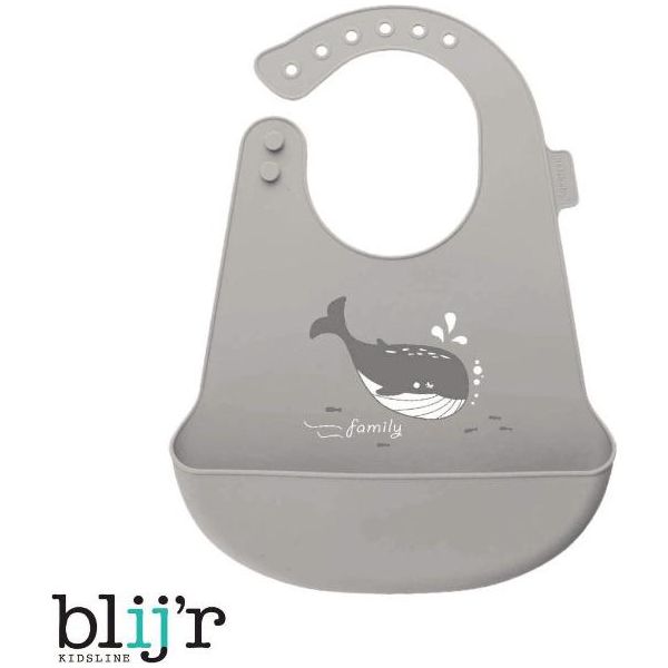 Blijr Bodi Bavaglino In Silicone Per Neonati E Bambini Con Vaschetta Raccogli Gocce, Lavabile-image
