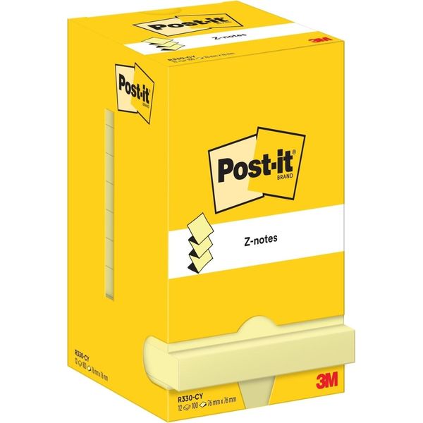 Sticky Note Super Sticky Z-Notes 100 Fogli Giallo Canarino Pu=12X12 Pastiglie-image