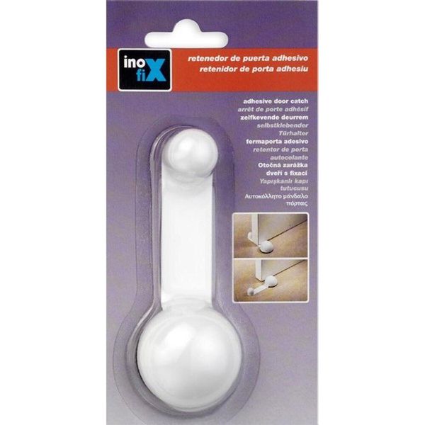 Inofix Fermaporta Girevole Con Supporto Adesivo Bianco Bianco Taglia Unica-image