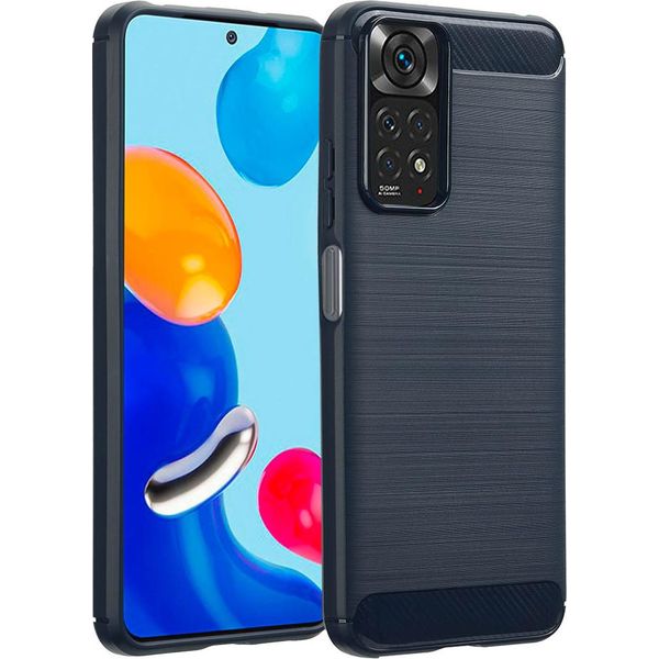 Xiaomi Redmi Note 11S/Xiaomi Redmi Note 11 Cover - Silicone - Imoshion Custodia Morbida/Copertura Posteriore - Blu Scuro-image