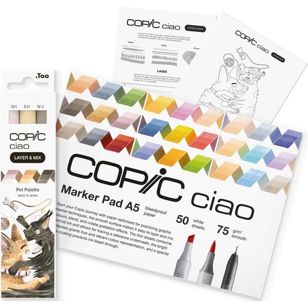 Copic 220750202 Marcatore Copic Ciao "Layer & Mix Starter Set"", Animali Domestici"-image