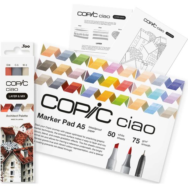 Copic 220750204 Marcatore Copic Ciao "Layer & Mix Starter Set"", Architetto"-image