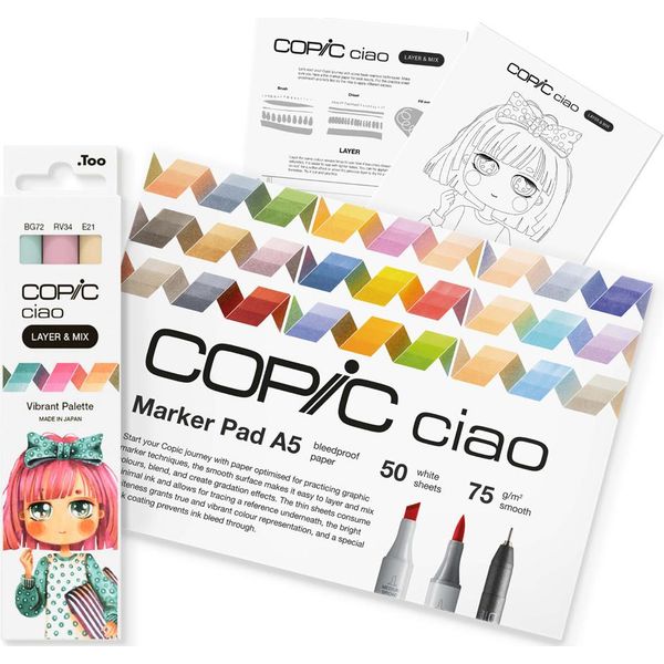 Copic 220750207 Marcatore Copic Ciao "Layer & Mix Manga Starter Set"", Vibrante"-image