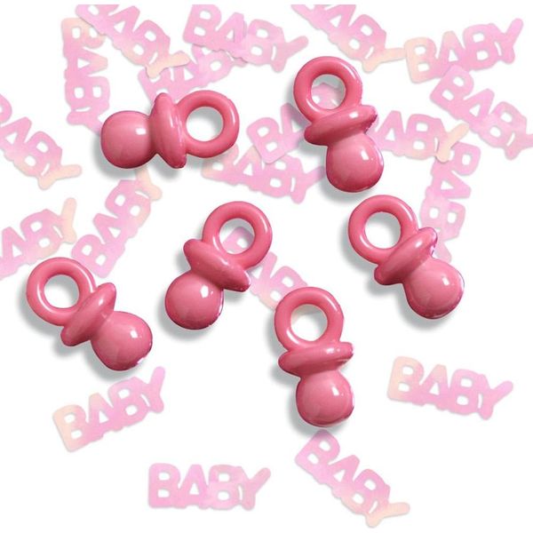 Creative Party - Coriandoli "It's A Girl"" - Plastica, Carta SG37022 (Taglia Unica) (Rosa/Bianco)"-image
