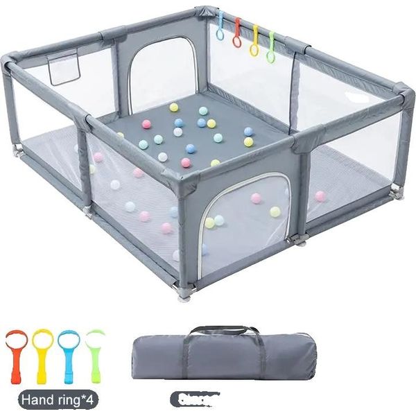Box Per Bambini, Recinto Di Sicurezza Per Interni, Piscina Di Palline, Grigio 1,5*1,8M-image