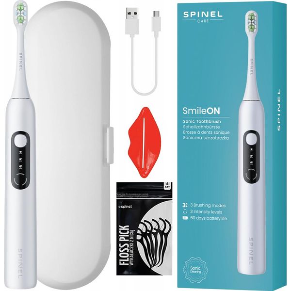 Spinel Care Smileon White Spazzolino Sonico Con Custodia Accessori USB-C-image