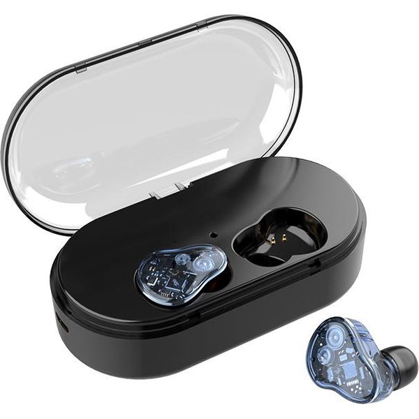 Tws Bluetooth 5.0 Touch Cuffie Stereo Senza Fili Bassi Profondi IPX7 Impermeabile Blu-image