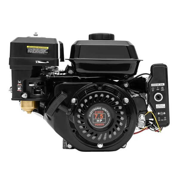 Motore A Benzina 7,5 Cv, Cilindrata 210 Ccm, Avviamento Manuale/Elettrico, Basso Consumo Di Carburante-image