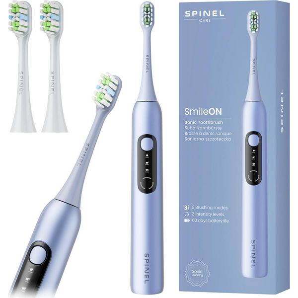 Spinel Care Smileon Spazzolino Sonico Blu Con 2 Accessori Di Ricambio Bianco-image